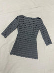 Vintage Y2K Grey Ruffle Tunic Dress | Size Medium