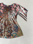Vintage Y2K Paisley Block Dye Abstract Blouse | Size Small