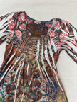 Vintage Y2K Paisley Block Dye Abstract Blouse | Size Small
