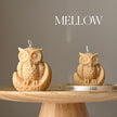 Moon Owl Soy Candle: Handmade Sculptural Home Decor