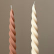 Spiral Soy Wax Taper Candle: Trendy Dinner Table Centerpiece