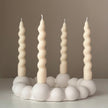 Bubbles Candlestick Holder: Jesmonite Taper Candle, Wedding Table Decor