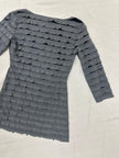 Vintage Y2K Grey Ruffle Tunic Dress | Size Medium