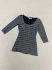 Vintage Y2K Grey Ruffle Tunic Dress | Size Medium