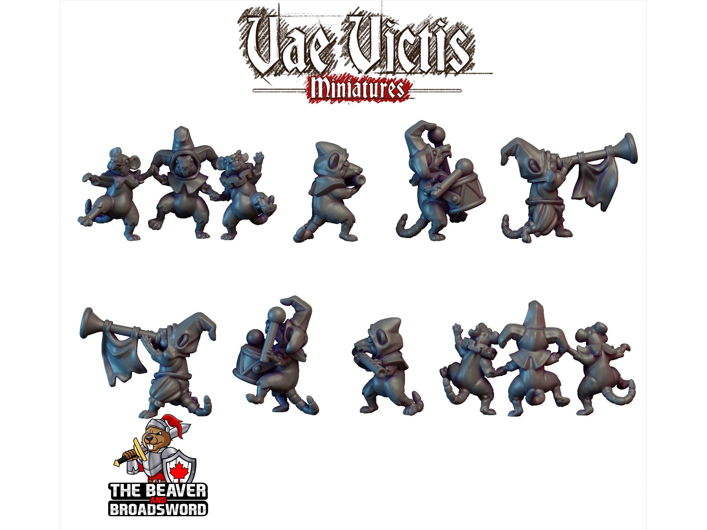 Corrupted Circus Mini Set - Monster, Fey, Undead, DnD, Fantasy- High Quality Resin Printed 28mm 32mm Tabletop Miniatures, Tough Figurine