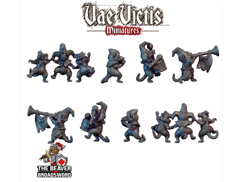 Corrupted Circus Mini Set - Monster, Fey, Undead, DnD, Fantasy- High Quality Resin Printed 28mm 32mm Tabletop Miniatures, Tough Figurine