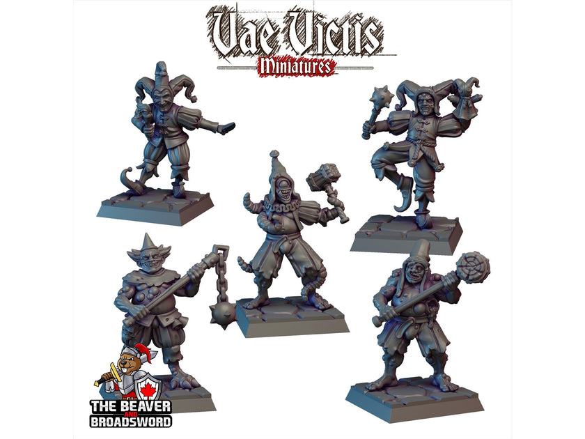 Corrupted Circus Mini Set - Monster, Fey, Undead, DnD, Fantasy- High Quality Resin Printed 28mm 32mm Tabletop Miniatures, Tough Figurine
