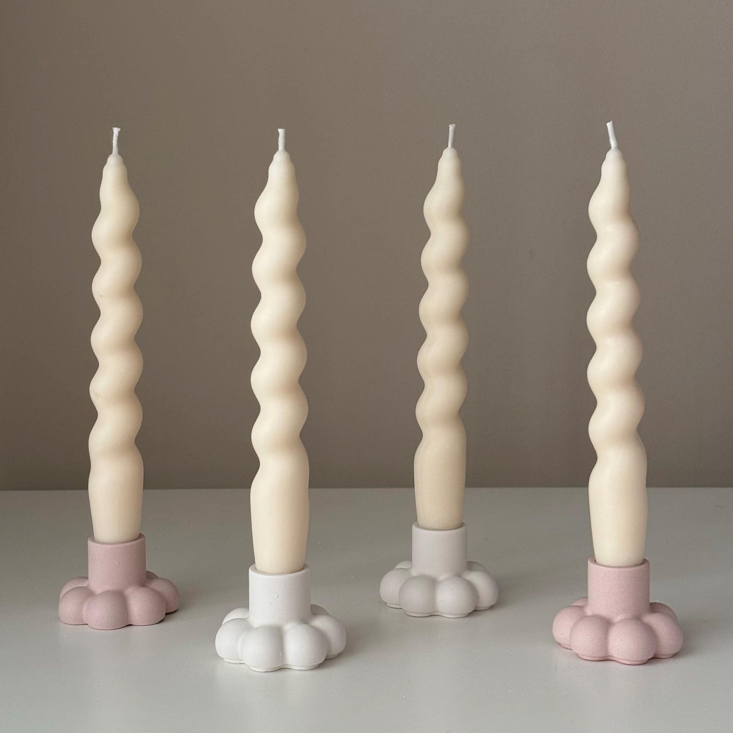 Flower Candlestick Holder: Jesmonite Table Decor