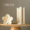 Flower Pillar Soy Candle: Handmade Home Decor, New Home Gift