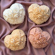 Flower Heart Soy Candle: Handmade Home Decor Gift