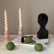 Lime Shaped Candle: Scented Soy Wax, Vegan Pillar Candle