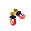 Bright Colorful Statement Earrings Handmade