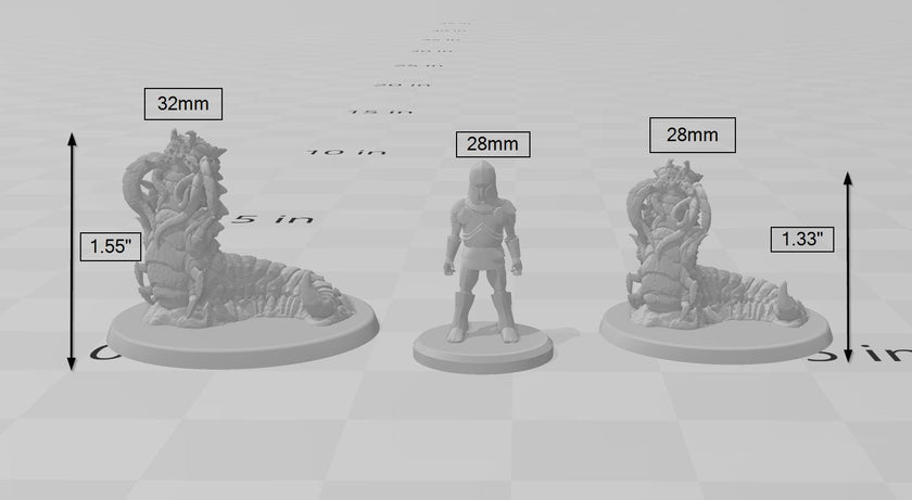 Carrion Crawler | DnD Miniature, Premium Resin, Durable and Tough for your TTRPG and Wargaming! 32mm, 28mm, Large Monstrosity, Underdark