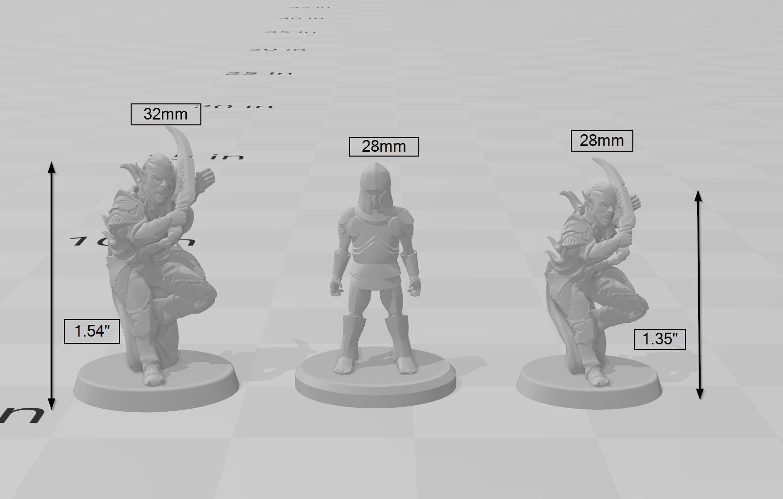 Dark Elf Set | DnD Miniature, Premium Resin, Durable and Tough for your TTRPG and Wargaming! 32mm, 28mm, Male, Drow, Fighter, Rogue