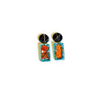 Paint Splatter Statement Earrings Post or Clip On