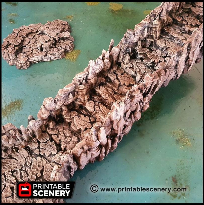 Cavern Ramp | DnD Cave Scatter Terrain Rocks Dungeon Printable Scenery RPG Tabletop Miniature Game Tiles 3D Printed TTRPG Pathfinder