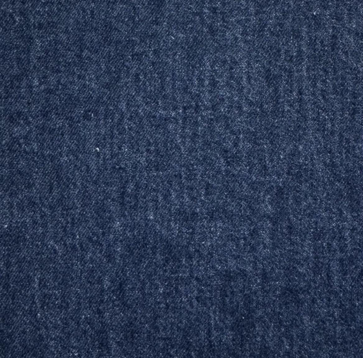 Indigo Blue Hemp Organic Cotton Denim Fabric: Lightweight Sustainable Textile