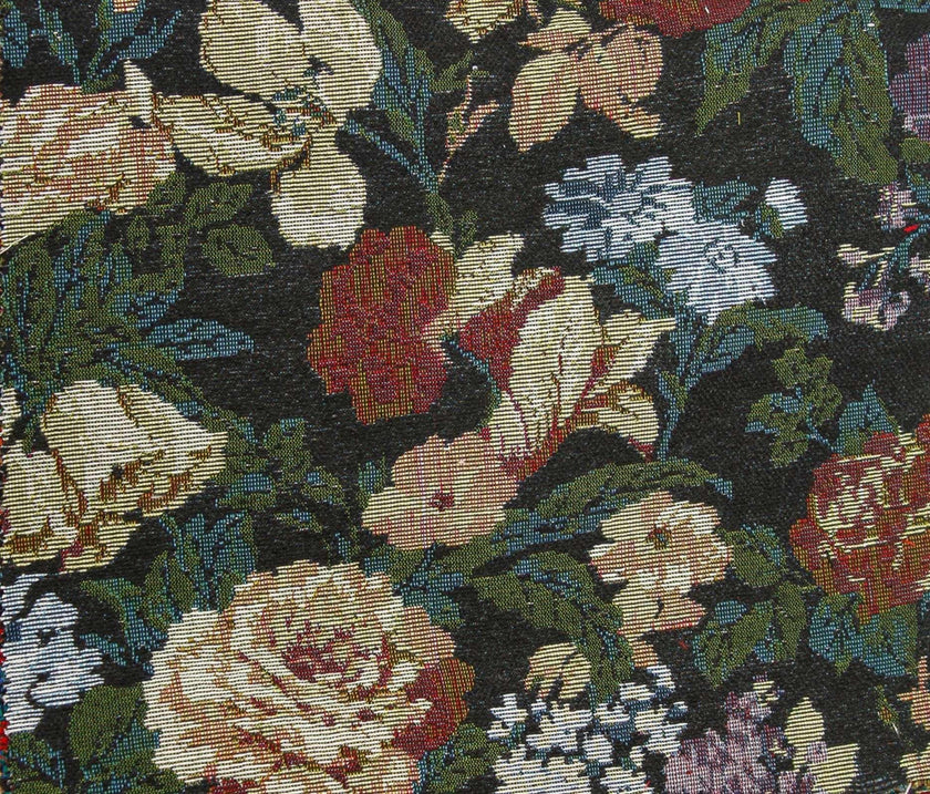 Floral Tapestry Jacquard Fabric - Heavyweight Upholstery, Home Decor