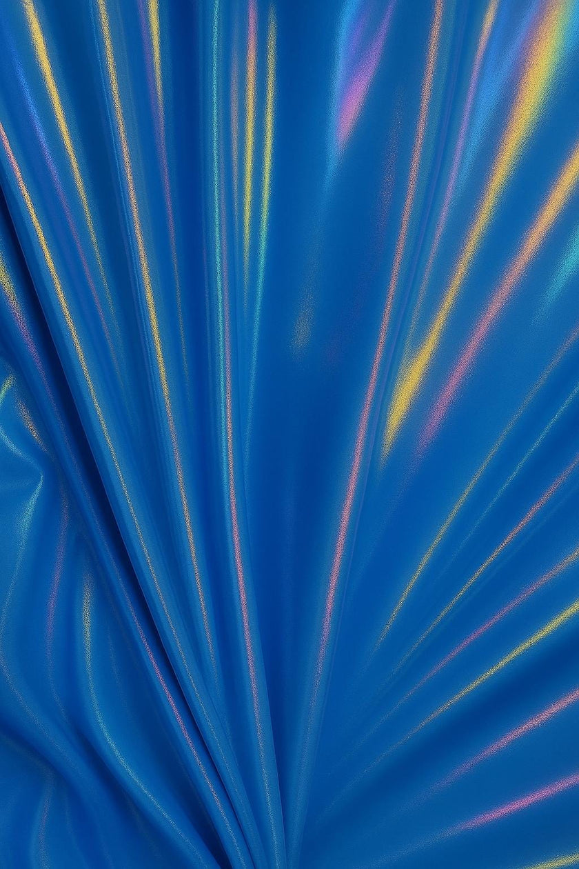 Iridescent Holographic Fabric: 4-Way Stretch Nylon Spandex - 60