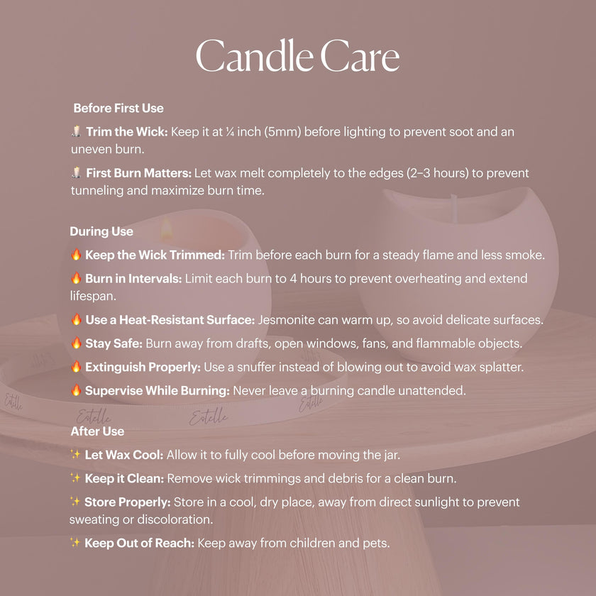 Handmade Soy Wax Candle | Jesmonite Vessel, Scented Container Candle