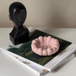 Jesmonite Trinket Tray: Round Jewelry Storage Dish, Scandi Home Decor