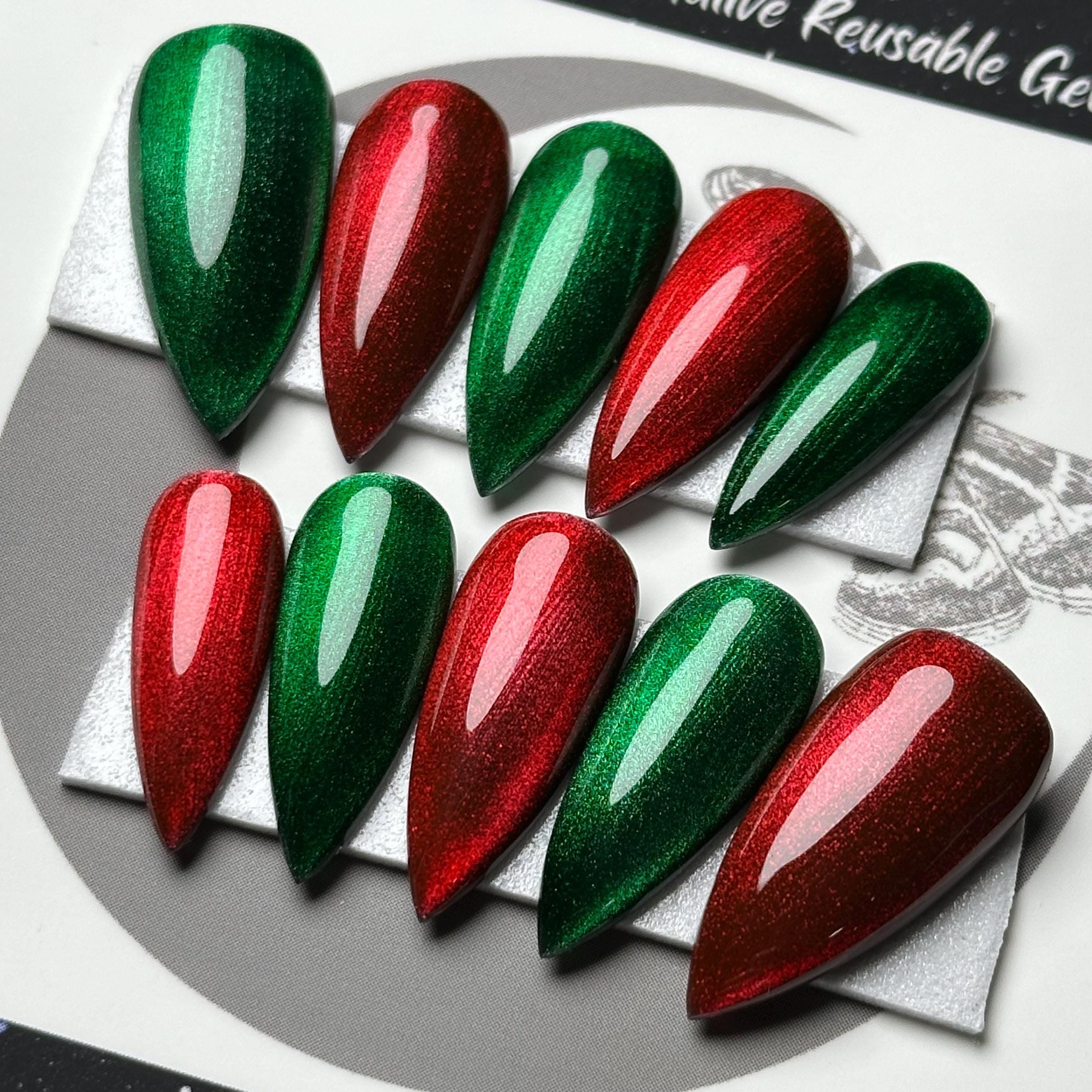 Red & Green Christmas Glass