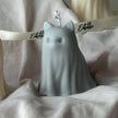 Halloween Cat & Dog Ghosts Candle Duo: Hand-Poured Soy Wax Sculptural Candles