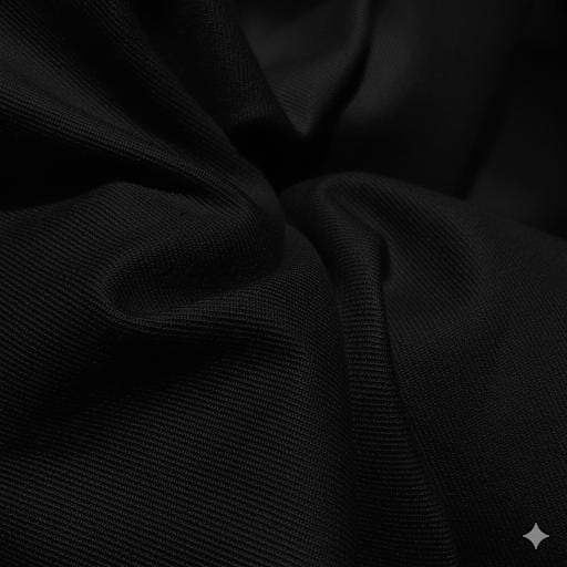 Black and White Twill Fabric: 65/35 Poly-Cotton Blend, 57