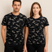 Bamboo Cotton French Terry Knit Fabric: Camo Print - By The Metre