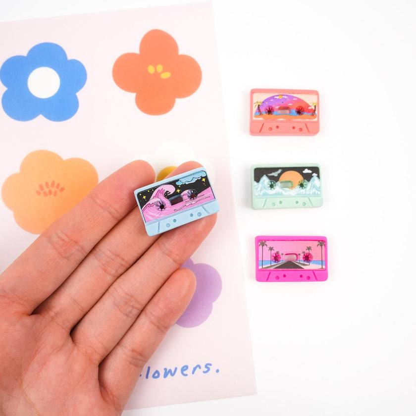 Retro Cassette Tape Pin