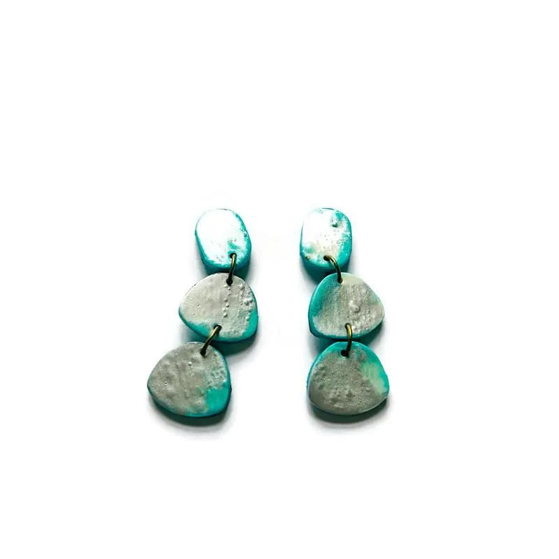 Handmade Necklace & Earrings Set in Turquoise and Silver