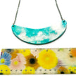 Turquoise and Silver Statement Necklace Handmade
