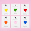 Colourful I LOVE YOU Wood Heart Pin