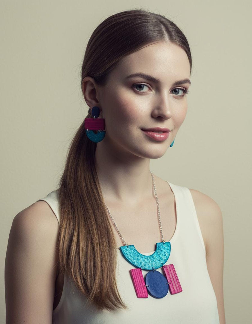 Colorful Statement Geometric Jewelry Set