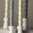 Hand Poured Soy Wax Skull Taper Candle: Halloween Decor