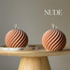 Ribbed Ball Candle| Trendy Handmade Decoration