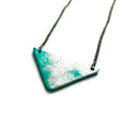Triangle Jewelry Set in Icy Turquoise Blue and Frosted Silver