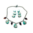 Icy Blue & Silver Necklace & Earring Set