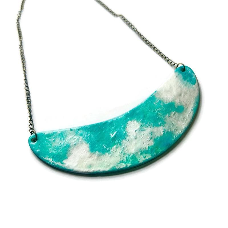 Handmade Necklace & Earrings Set in Turquoise and Silver