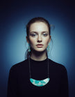 Turquoise and Silver Statement Necklace Handmade