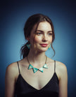Minimalist Triangle Bead Necklace Handmade