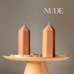 Greko Peak Soy Wax Candle: Ribbed Pillar, Decorative Taper