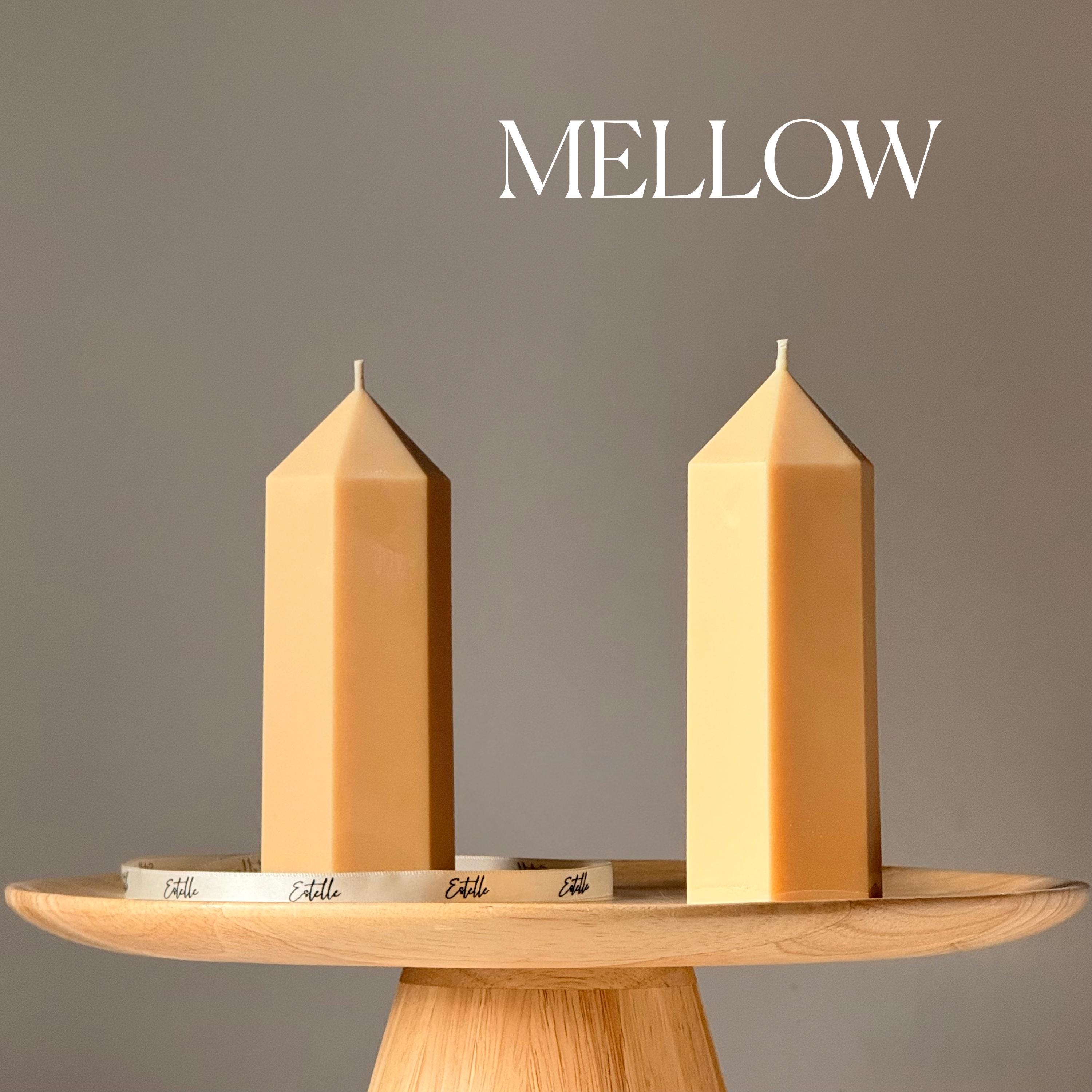 Greko Peak Soy Wax Candle: Ribbed Pillar, Decorative Taper