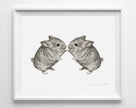 Chinchilla Twins Art Print