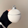 Huge Winter Ornament Bauble Candle – Sculptural Holiday Decor, Handcrafted Soy Wax Candle