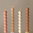 Bubble Column Taper Candle: Handmade Soy Dinner Candle