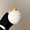 Huge Winter Ornament Bauble Candle – Sculptural Holiday Decor, Handcrafted Soy Wax Candle