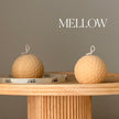 Geometric Orb Candle – Sculptural Textured Design
