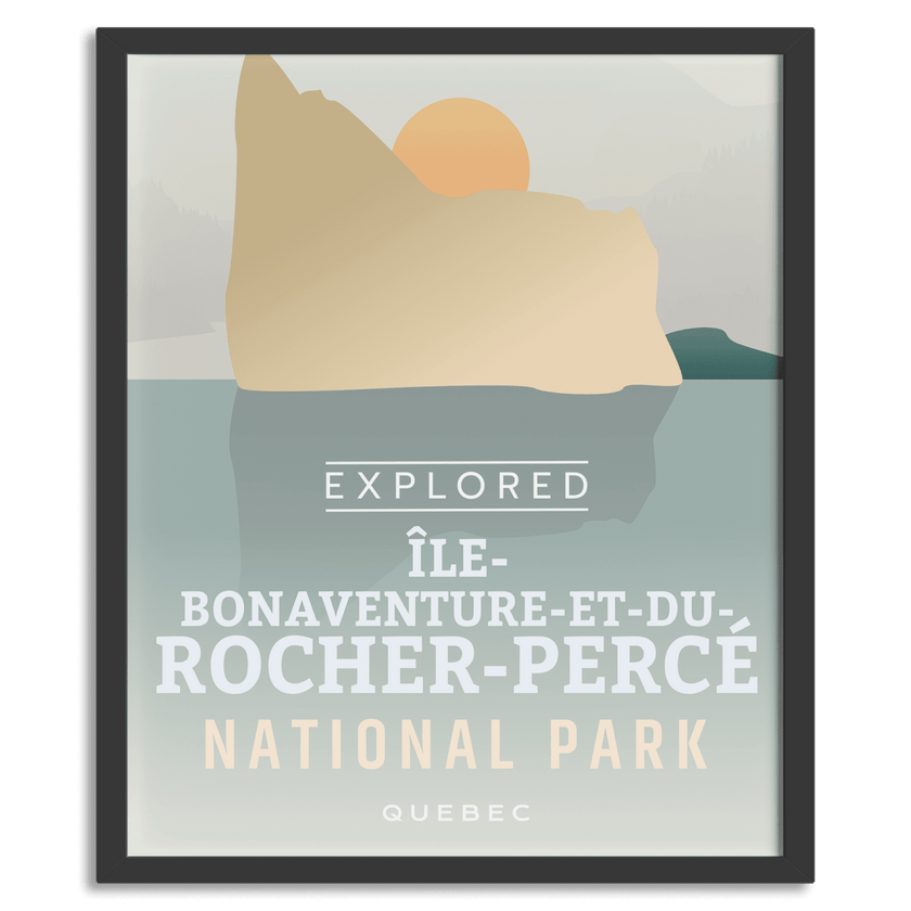 Ile-Bonaventure-et-du-Rocher-Percé National Park 'Explored' Poster, Canada Parks