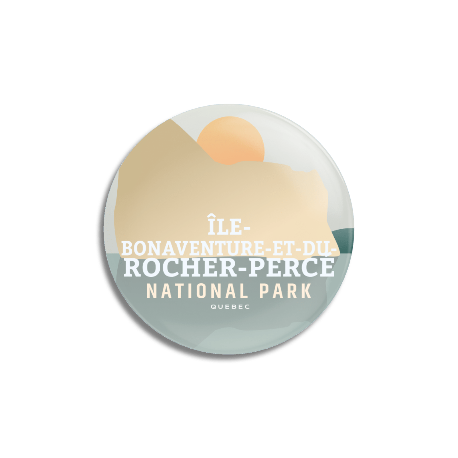 Île-Bonaventure-et-du-Rocher-Percé National Park of Quebec Pinback Button, Canada Parks